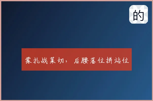 蒙扎战莱切，后腰落位拼站位